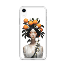 Beauty Lady with Orange Fruits iPhone Case