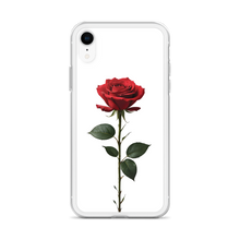 Red Rose on White iPhone Case