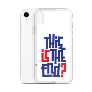 IS/THIS IS THE END? Navy Red iPhone Phone Case