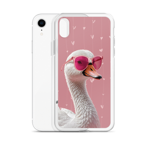 Cute Pink Swan iPhone Case