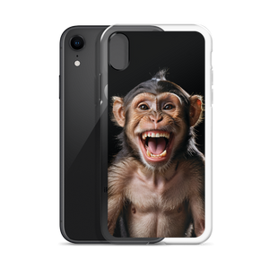 Happy Monkey Black iPhone Case