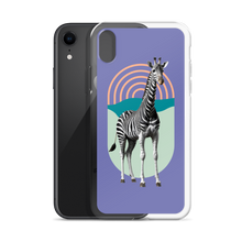 Giraffe Zebra Purple iPhone Case