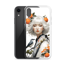 Beauty Lady with Orange and Bird iPhone Case