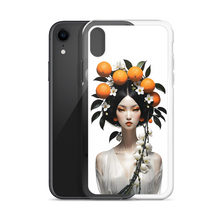 Beauty Lady with Orange Fruits iPhone Case