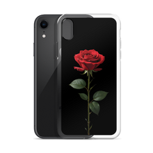 Red Rose on Black iPhone Case