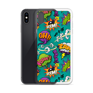 Comic Text Pattern iPhone Case