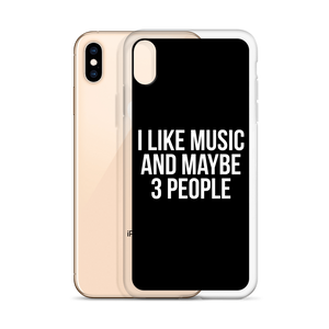 I Like Music and Maybe 3 People iPhone Phone Case