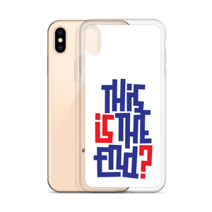 IS/THIS IS THE END? Navy Red iPhone Phone Case