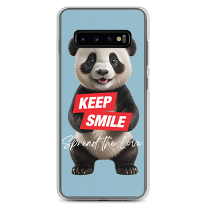 Keep Smile Blue Panda Samsung Case