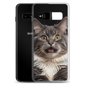 Shocked Cat Face Samsung Case