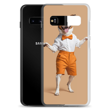 Happy Dancing Dog Beige Samsung Case