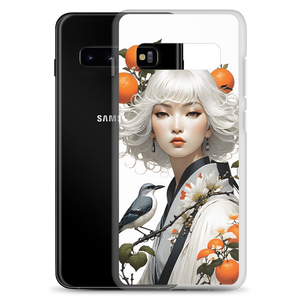 Oriental Lady with Orange and Bird Samsung Case