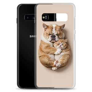 Cute Baby Cat and Dog Sleep Samsung Case