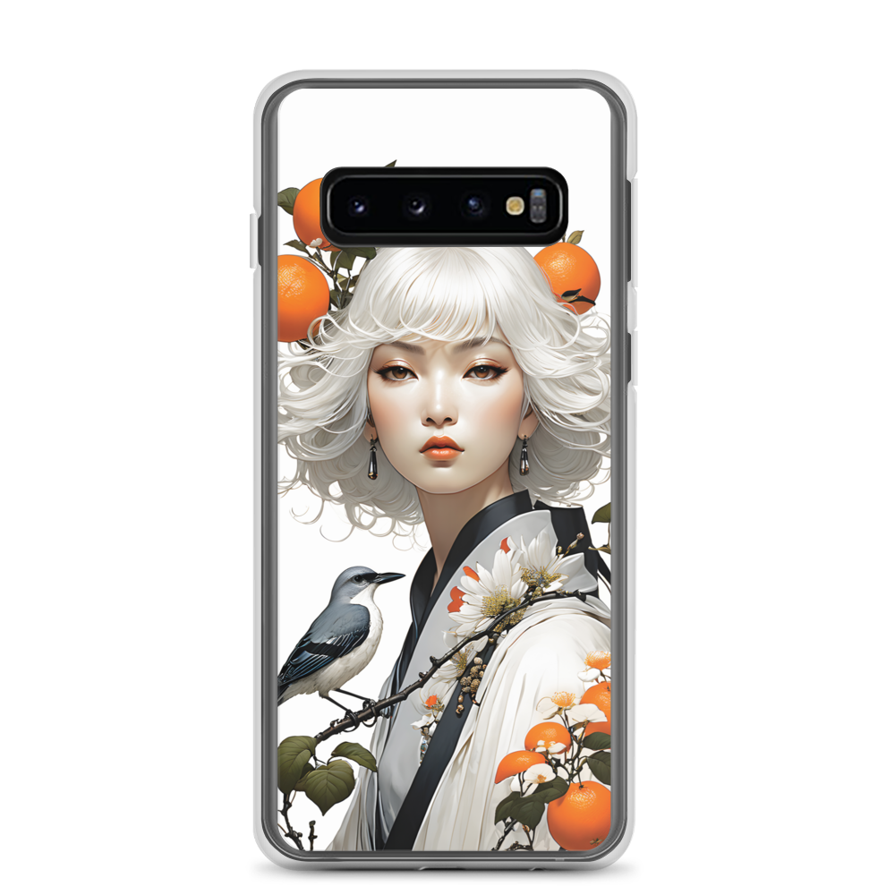 Oriental Lady with Orange and Bird Samsung Case