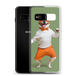 Funny Dancing Dog Green Samsung Case