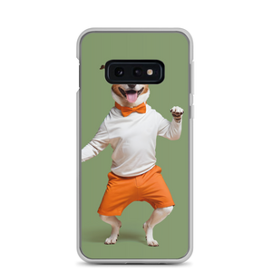 Funny Dancing Dog Green Samsung Case