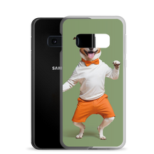 Funny Dancing Dog Green Samsung Case