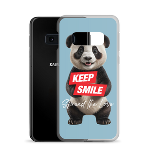 Keep Smile Blue Panda Samsung Case