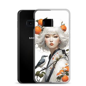 Oriental Lady with Orange and Bird Samsung Case