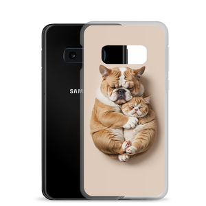 Cute Baby Cat and Dog Sleep Samsung Case