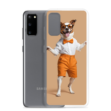 Happy Dancing Dog Beige Samsung Case