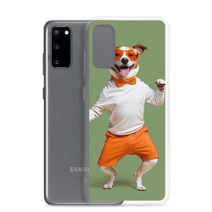 Funny Dancing Dog Green Samsung Case