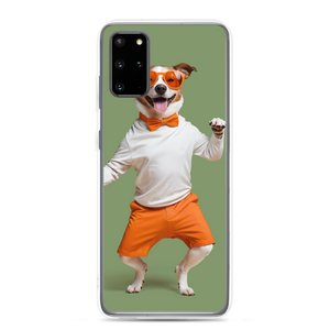 Funny Dancing Dog Green Samsung Case