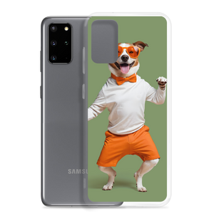 Funny Dancing Dog Green Samsung Case