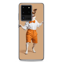 Happy Dancing Dog Beige Samsung Case