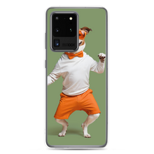 Funny Dancing Dog Green Samsung Case