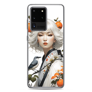 Oriental Lady with Orange and Bird Samsung Case