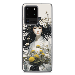 Oriental Lady with Yellow Flowers Samsung Case