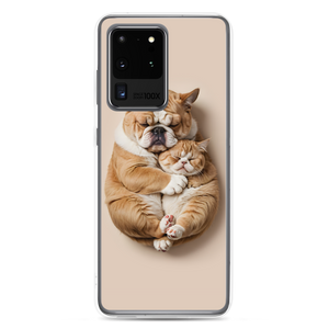 Cute Baby Cat and Dog Sleep Samsung Case