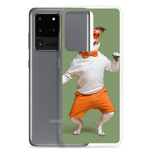 Funny Dancing Dog Green Samsung Case