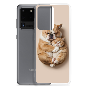 Cute Baby Cat and Dog Sleep Samsung Case