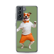 Funny Dancing Dog Green Samsung Case