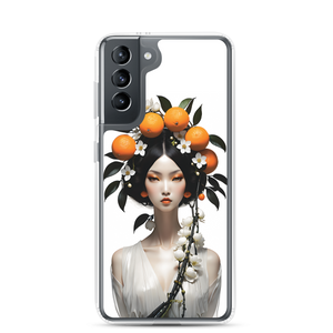 Beauty Lady with Orange Fruits Samsung Case