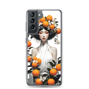 Oriental Lady with Orange Fruits Samsung Case