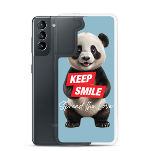 Keep Smile Blue Panda Samsung Case