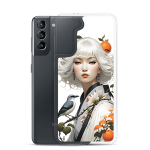 Oriental Lady with Orange and Bird Samsung Case