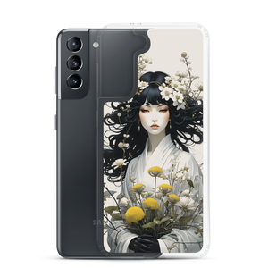 Oriental Lady with Yellow Flowers Samsung Case