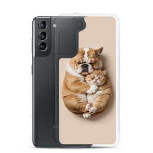 Cute Baby Cat and Dog Sleep Samsung Case