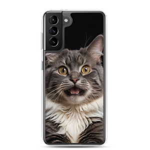 Shocked Cat Face Samsung Case