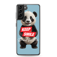 Keep Smile Blue Panda Samsung Case