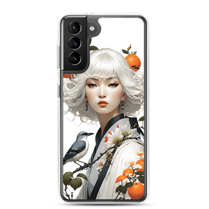 Oriental Lady with Orange and Bird Samsung Case