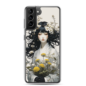 Oriental Lady with Yellow Flowers Samsung Case