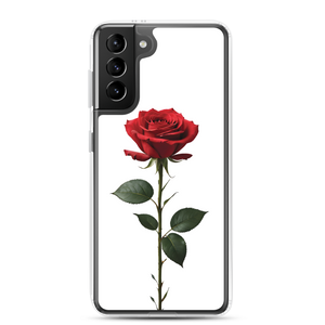 Red Rose on White Samsung Case