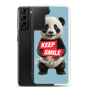 Keep Smile Blue Panda Samsung Case