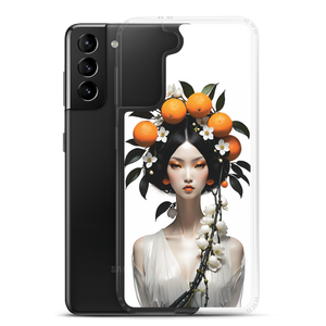 Beauty Lady with Orange Fruits Samsung Case