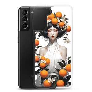 Oriental Lady with Orange Fruits Samsung Case